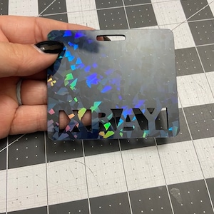 Black holographic chunky glitter Badge Buddy, rad tech, Xray tech, ct tech, mri tech, gift, colorful