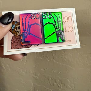 Best Friends Skeleton Hands Heart Holographic Green/Blue/Pink/Purple Xray Marker Set, xray, rad tech, radiologic technologist, Xray tech