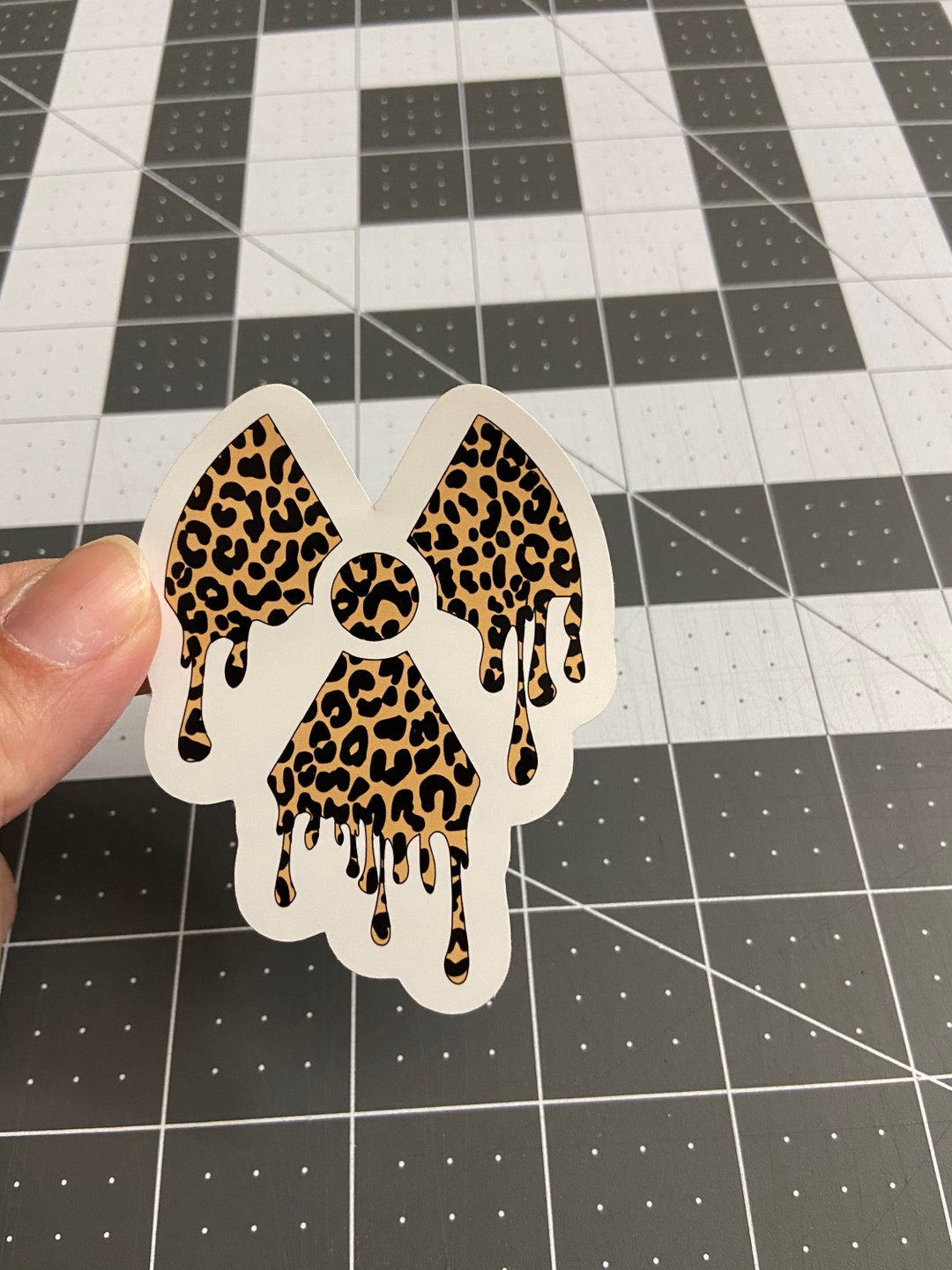 Melting Radiation Symbol Glossy Sticker, Rad Tech, Radiation, Radiology