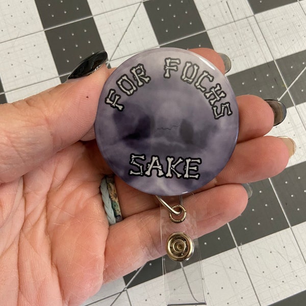 For Fuchs Sake Badge Reel, rad tech, xray tech, radiologic technologist, radiology, ct tech, mri tech, humor