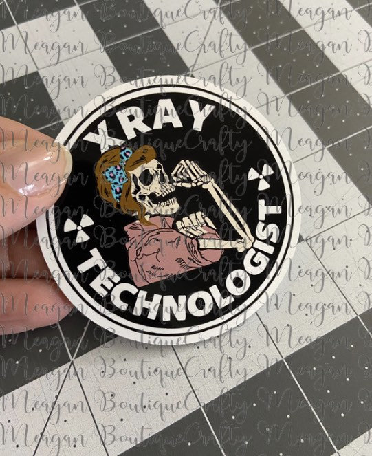 Rad Tech Sticker File Xray Technologist Glossy Sticker, Rad Tech, Radiologic Technologist ...