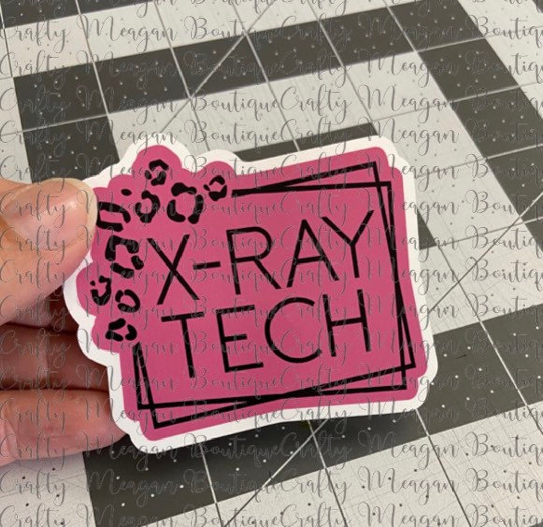 Rad Tech Sticker File Xray Tech Cheetah Print Glossy Sticker, Rad Tech, Xray Tech, Pink ...
