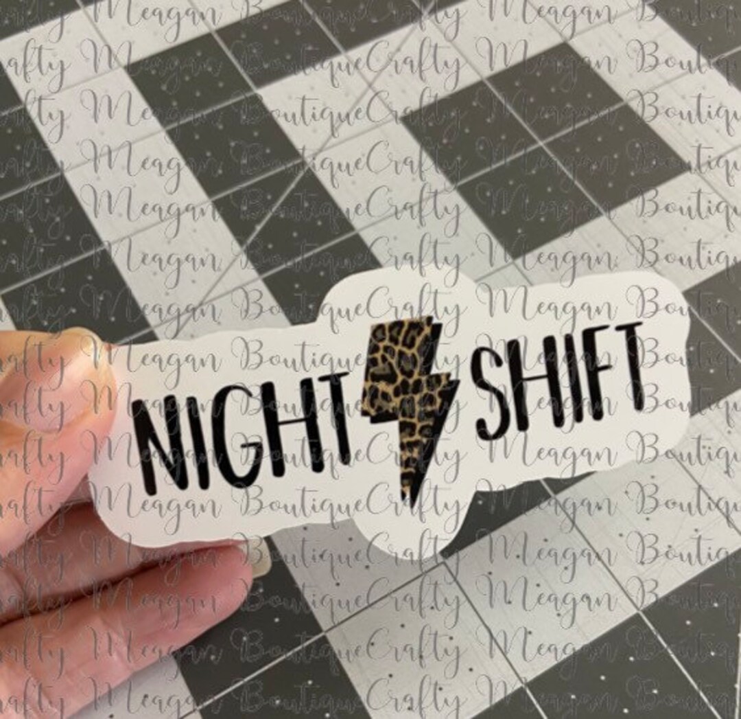 Night Shift Glossy Sticker Rad Tech Radiology Radiologic Etsy