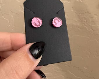 Magnet Symbol Stud Earrings, rad tech, radiologic Technologist, radiology, Xray tech, skeleton, ct tech, mri tech, ir tech, magnetize