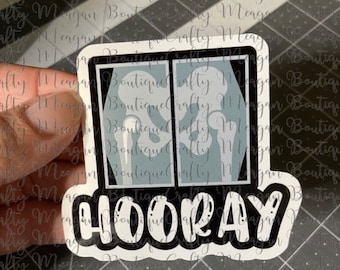 Hip Hip Hooray! Glossy Sticker, rad tech, Xray, humor, radiologic technologist, Xray tech, radiology
