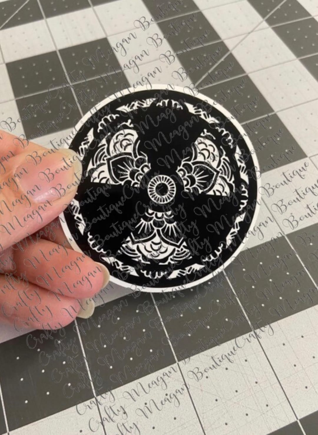 Radiation Symbol Mandala Glossy Sticker, Rad Tech, Radiologic