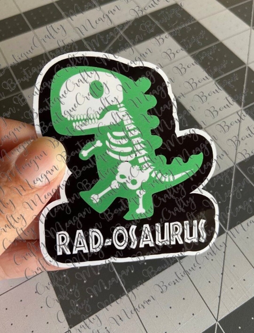 Rad Rax Dinosaur Sticker Rad-osaurus Glossy Sticker, Dino, Radiology, Skeleton, Rad Tech - Etsy