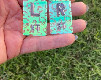 Skull Cheetah Print Holographic Xray Marker Set, xray, skeleton, rad tech, radiologic technologist, Xray tech, radiology, sunrise view