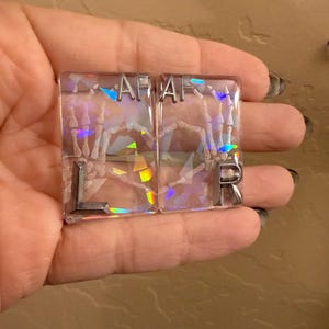 Skeleton Hands Heart see thru crackled Holographic See Thru  Xray Marker Set, xray, skeleton, rad tech, radiologic technologist, Xray tech