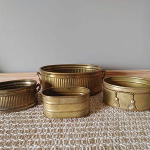 Jardinières vintage en laiton - Fabriquées en Inde