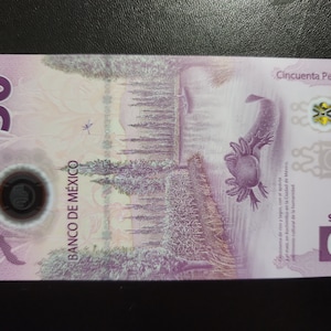 Billet mexicain de 50 pesos d'Ajolotito Neuf en parfait état. Billet de collecte. Historique. Axolotl. Mexique, 1 pièce