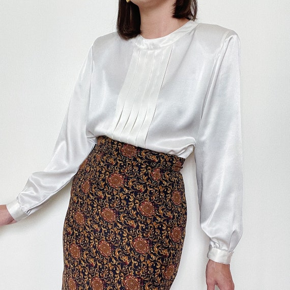 Vintage Liz Claiborne pleat front blouse