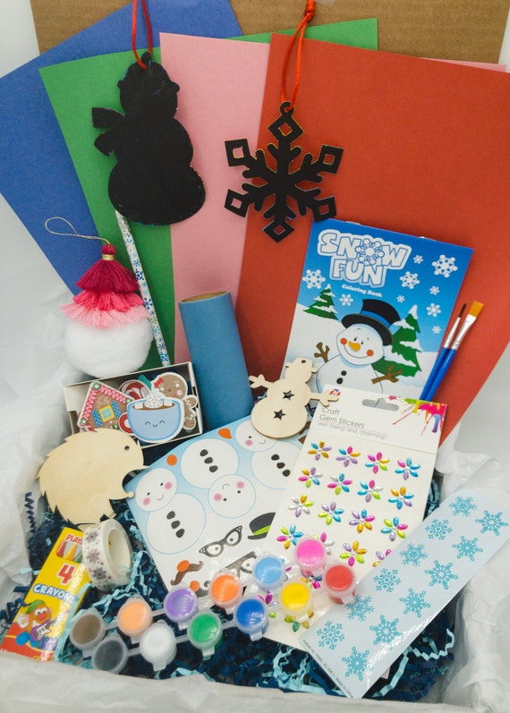 Arts and Crafts Box for Kids, Winter Themed Craft Projects, Kids