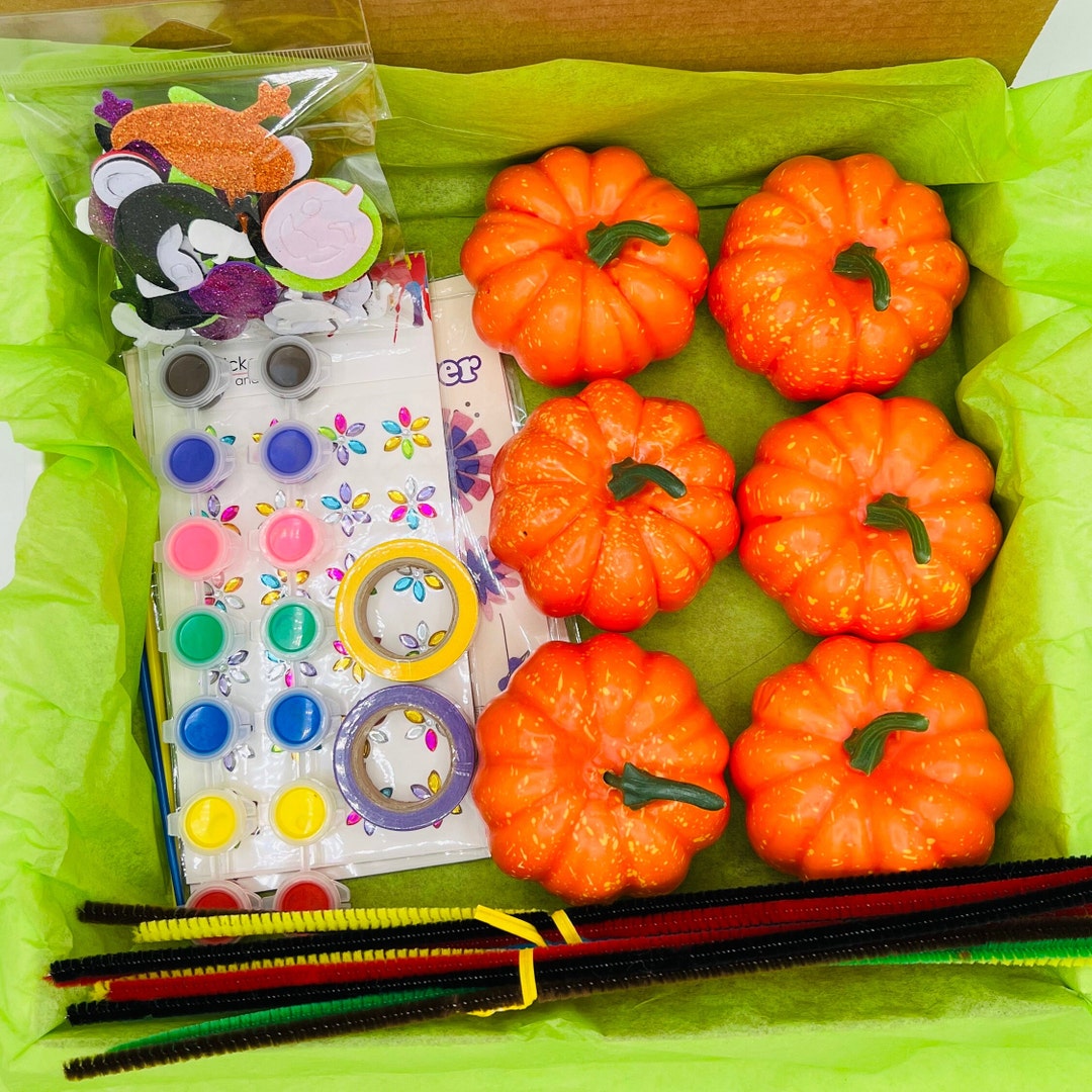 Pumpkin Painting Kit, Halloween Art Box, Pumpkin Decorating, Children Halloween Party Activity