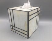 Japanese Shoji stained glass tissue box cover