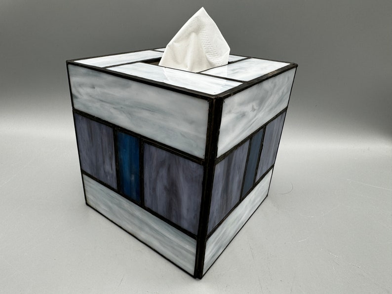 Reflections Stained Glass Tissue Box Cover image 3