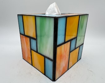 Hoes tropische glas-in-looddoos