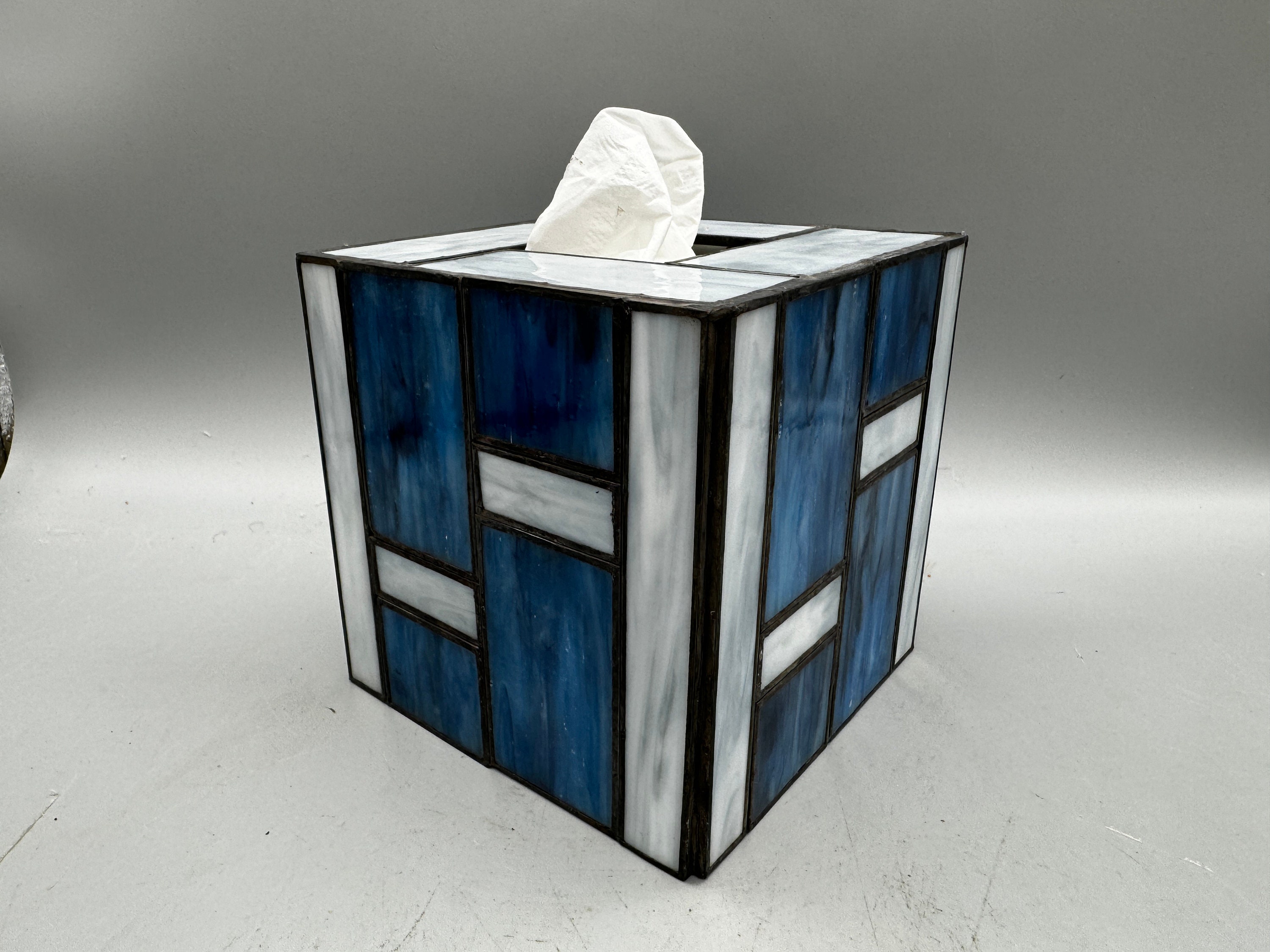 Sapphire Loft Stained Glass Tissue Box Cover - Etsy