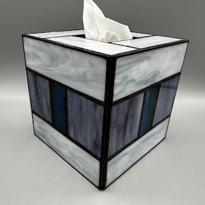 Reflections Stained Glass Tissue Box Cover image 1