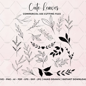 Wildflower svg, Leaves SVG, Plant Svg, flowers svg, floral svg, Wreath, Cut Files, Leaf Clipart, Cricut Silhouette SVG