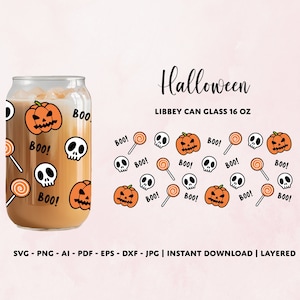 Ghostface can glass wrap svg, 16oz, Spooky Season Svg, Skeleton Cup Wrap, Libbey Svg Fall, Halloween Libbey Svg, Pumpkin Glass Wrap Svg