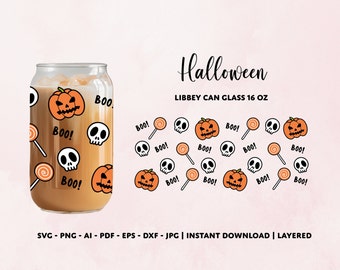 Ghostface Halloween Libbey Glass Wrap SVG: Spooky Season (Digital Download)