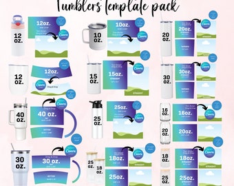 Tumbler Vorlage, PSD Tumbler Vorlage, 40oz Tumbler Vorlage, 30oz Tumbler Vorlage, Canva Tumbler Vorlage, Tumbler Bundle