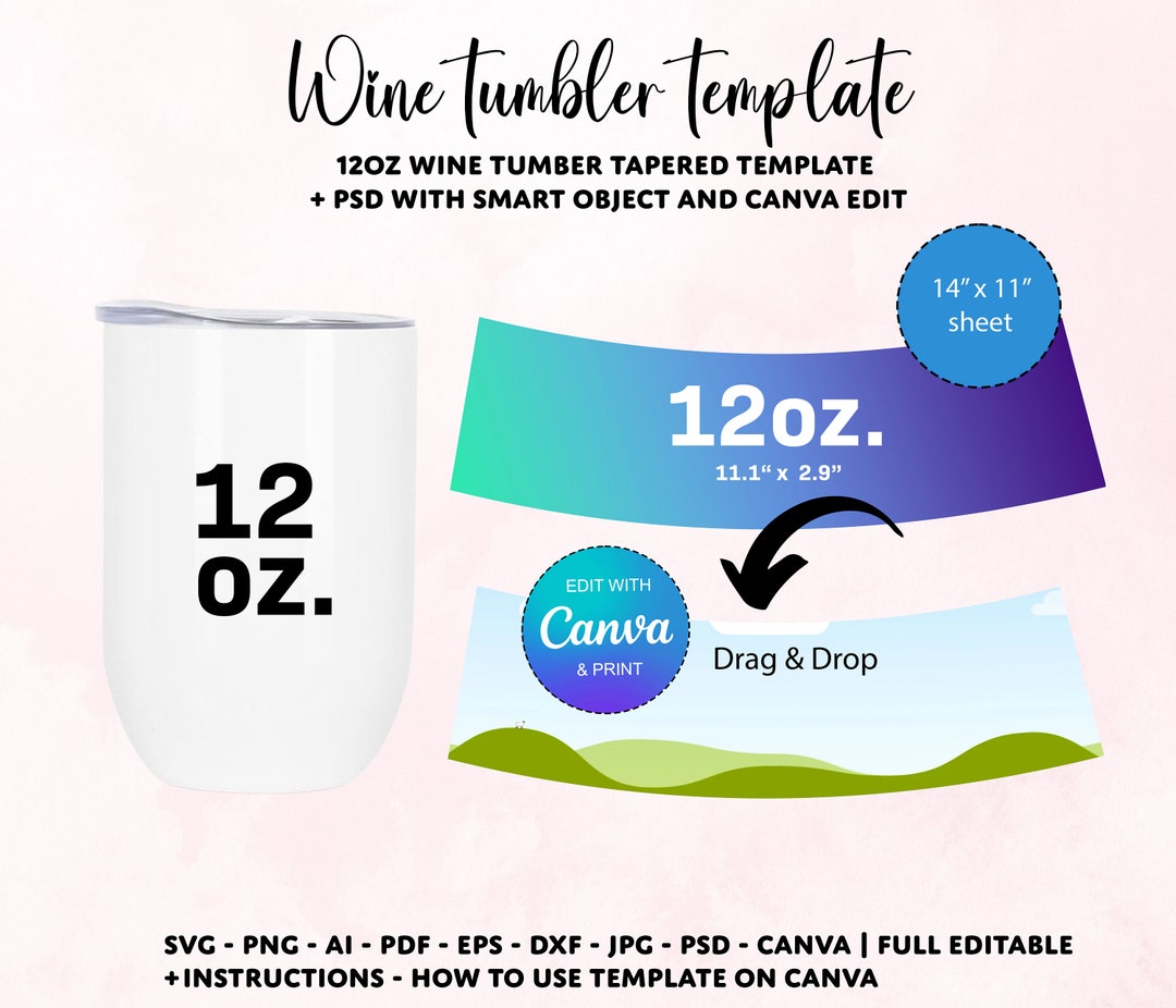 12oz Wine Tumbler Template Tumbler Sublimation Template 12oz Tumbler 12oz Wine Tumbler Template Tumbler Sublimation Template 12oz Tumbler