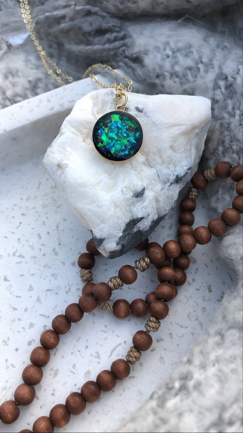 Deep Ocean urn memorial Pendant Keepsake, memorial jewellery, keepsake pendant, ashes jewellery, urn necklace, keepsake gift image 7