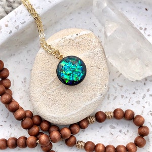 Deep Ocean urn memorial Pendant Keepsake, memorial jewellery, keepsake pendant, ashes jewellery, urn necklace, keepsake gift image 1