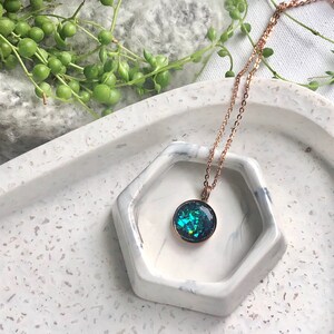 Deep Ocean urn memorial Pendant Keepsake, memorial jewellery, keepsake pendant, ashes jewellery, urn necklace, keepsake gift image 5