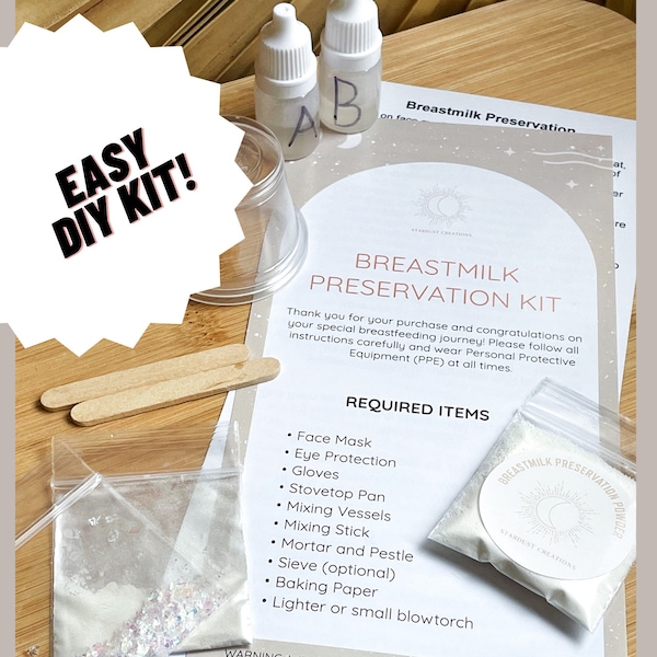 Breastmilk Preservation DIY kit easy at home Australia breastmilk jewellery simple quality