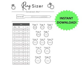 Find your ring size downloadable PDF guide ring chart and sizer