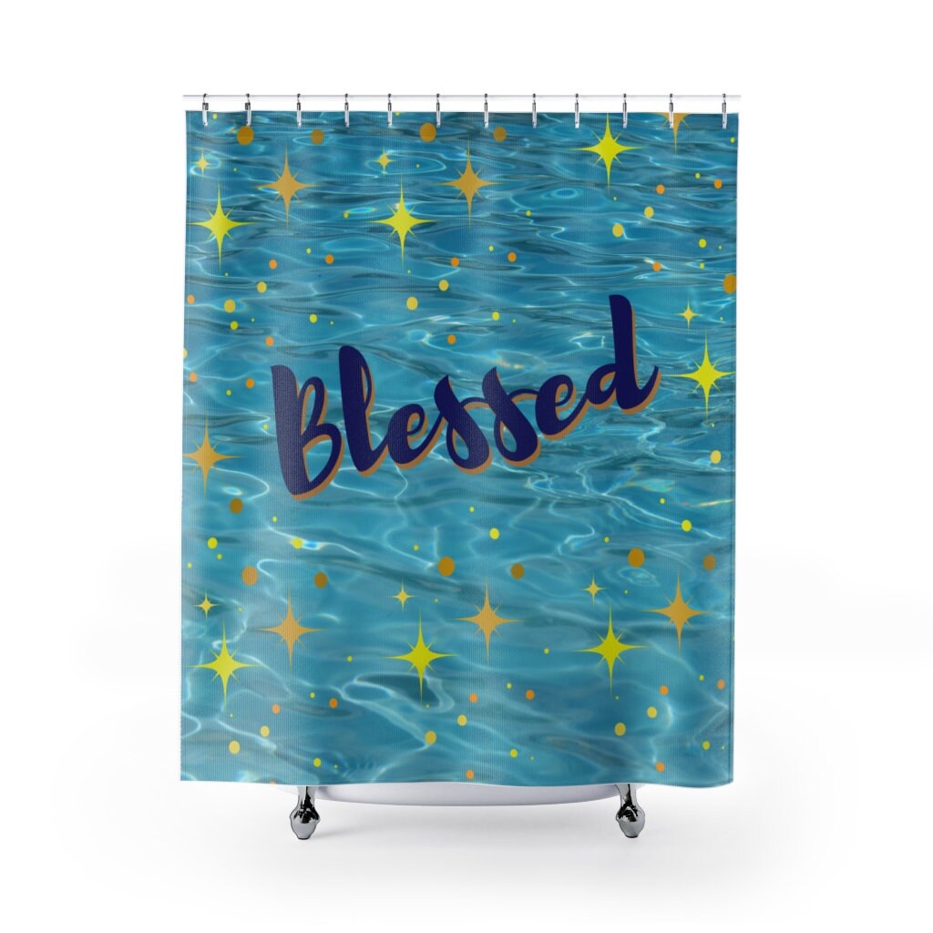 Blessed shower curtains shower curtains for women uplifting Etsy