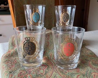Rocks Glasses - Crown, Castle, and Shield Baronet Set by Federal Glass