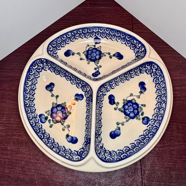 Ceramika Artystyczna Polish Pottery Divided Dish