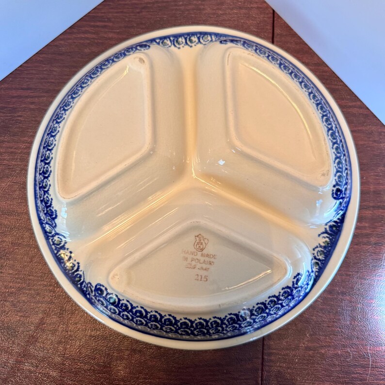 Ceramika Artystyczna Polish Pottery Divided Dish - Thumbnail 3