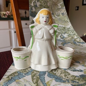 Shawnee Milk Maid Double Planter - Excellent Condition, Sweet Kitchen Decor