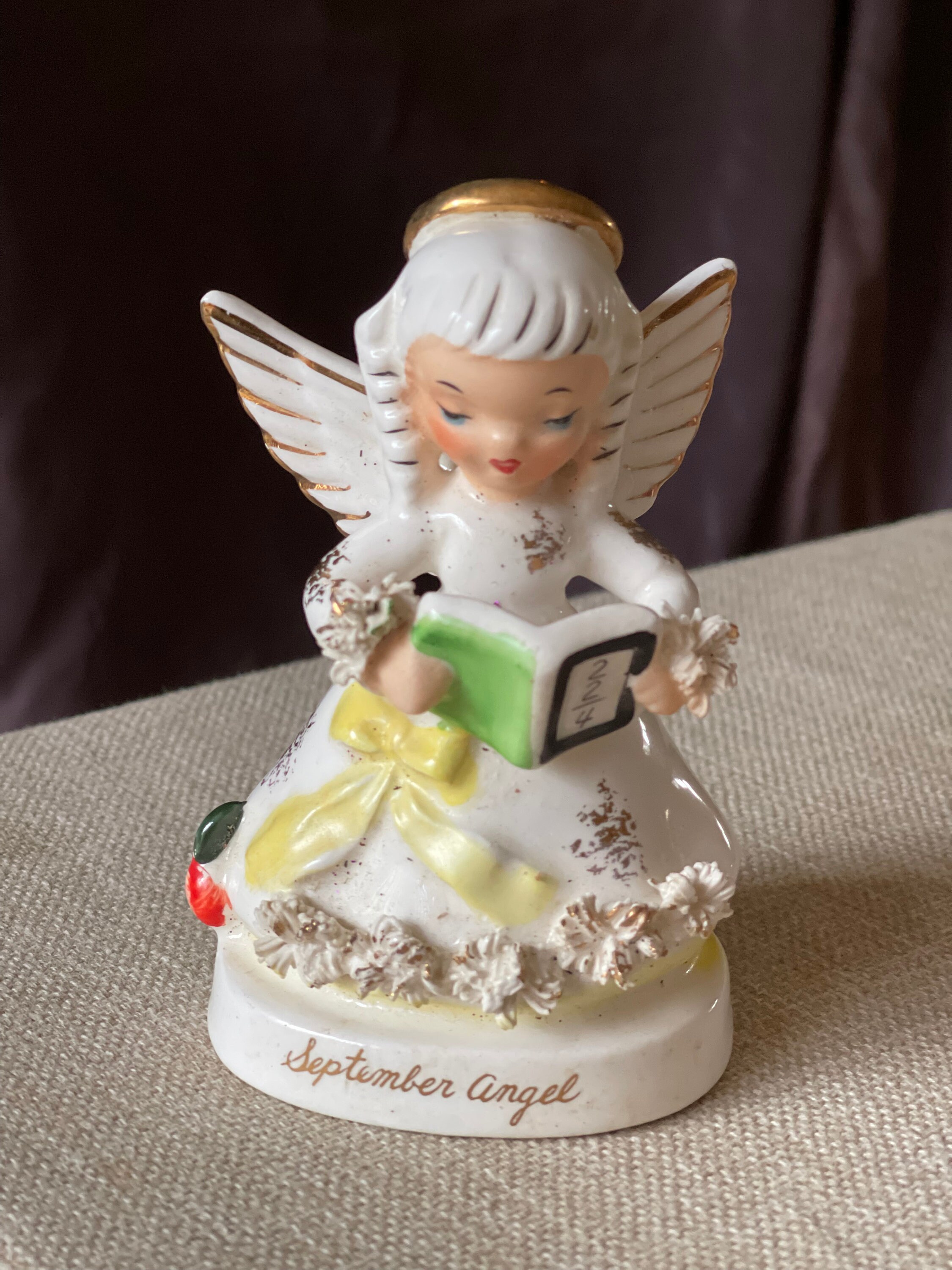 Back to School Vintage Napco September Angel Figurine Ready to Learn Her  Abcs - Etsy