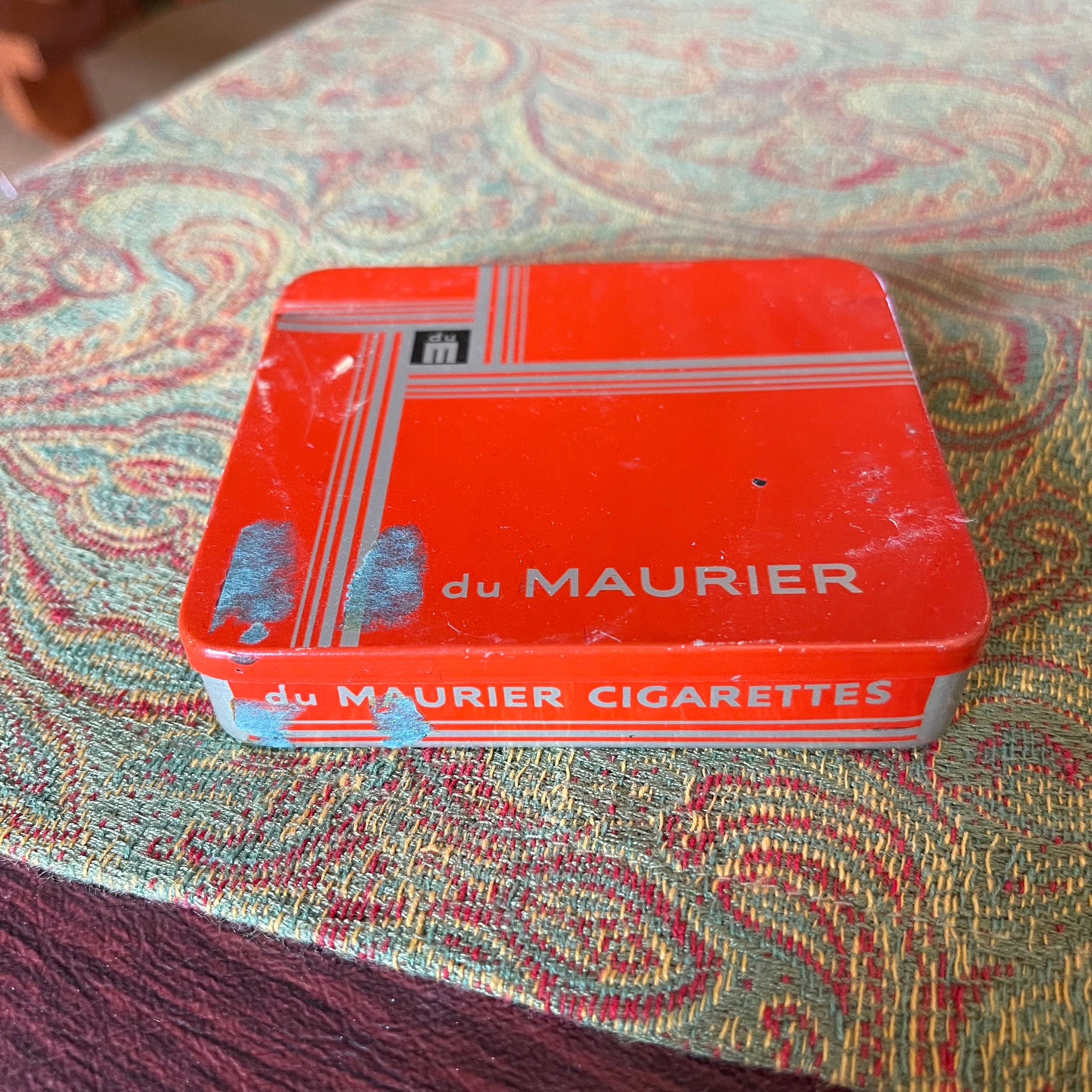 du maurier cigarettes Vintage 1950s Du Maurier Cigarette Tin – English Tobacciana