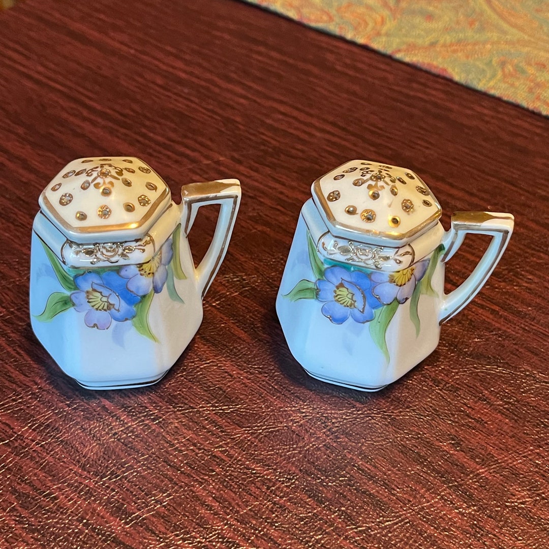 Elegant Nippon Hand Painted Salt & Pepper Shakers Etsy