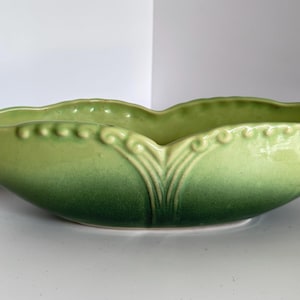 Beauce Pottery, Green Ceramic Planter / Bowl, Beauceware #543, MidCentury Modern Canadian Pottery