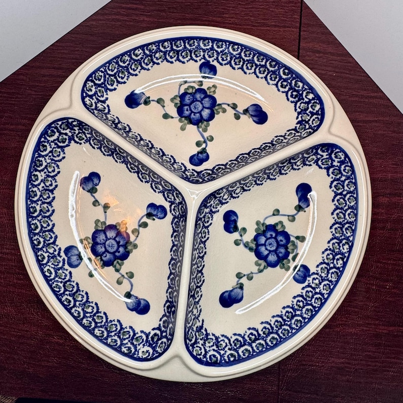 Ceramika Artystyczna Polish Pottery Divided Dish - Thumbnail 4