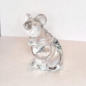 Daum France Crystal Mouse Figurine – Signed 1970s Art Glass