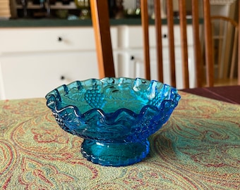 Bright Blue Westmoreland Glass Small Dish – Lots of Uses!