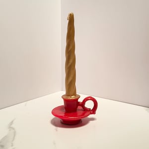 Gurley Single Gold Single Candle and Holder - Takes me way back!