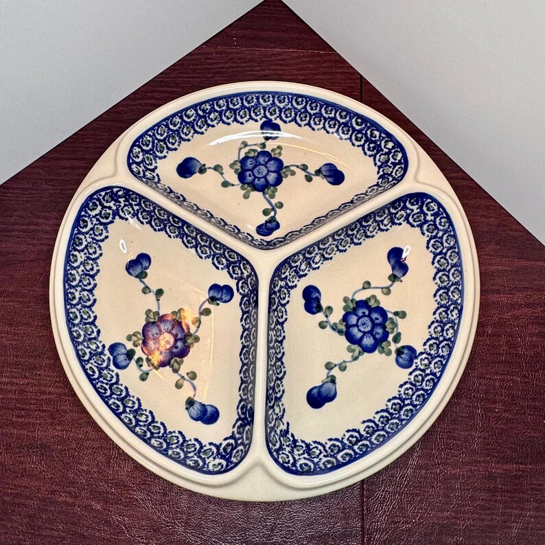 Ceramika Artystyczna Polish Pottery Divided Dish - Thumbnail 2