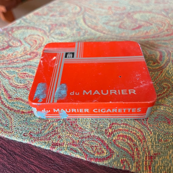 Vintage 1950s Du Maurier Cigarette Tin – English Tobacciana