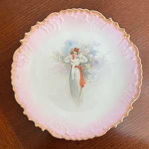 Victorian Wm Guerin Limoges Plate – Ready for Hanging - Exceptional!