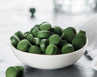 Tabletas de espirulina y clorella orgánicas de 500 mg: sistema inmunológico, energía y desintoxicación